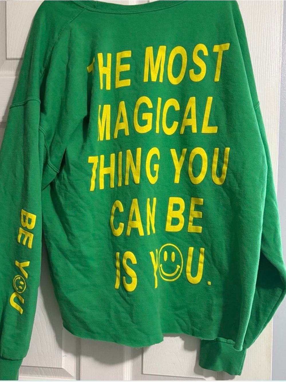Dressed in LALA The Most Magical Thing You Can Be Is You Oversized Sweater L/XL - Picture 2 of 10